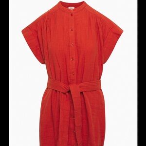 ARITZIA Wilfred Free Tahoe Dress gauze cotton copper red